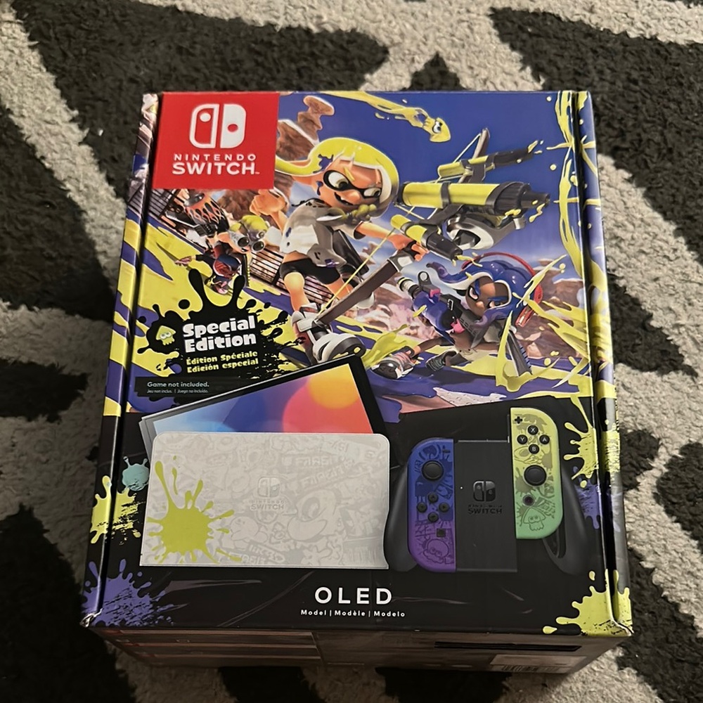 Nintendo Switch OLED Special Edition Splatoon - Black, White, Purple, Green